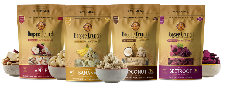 packs of dogsee crunch training treats