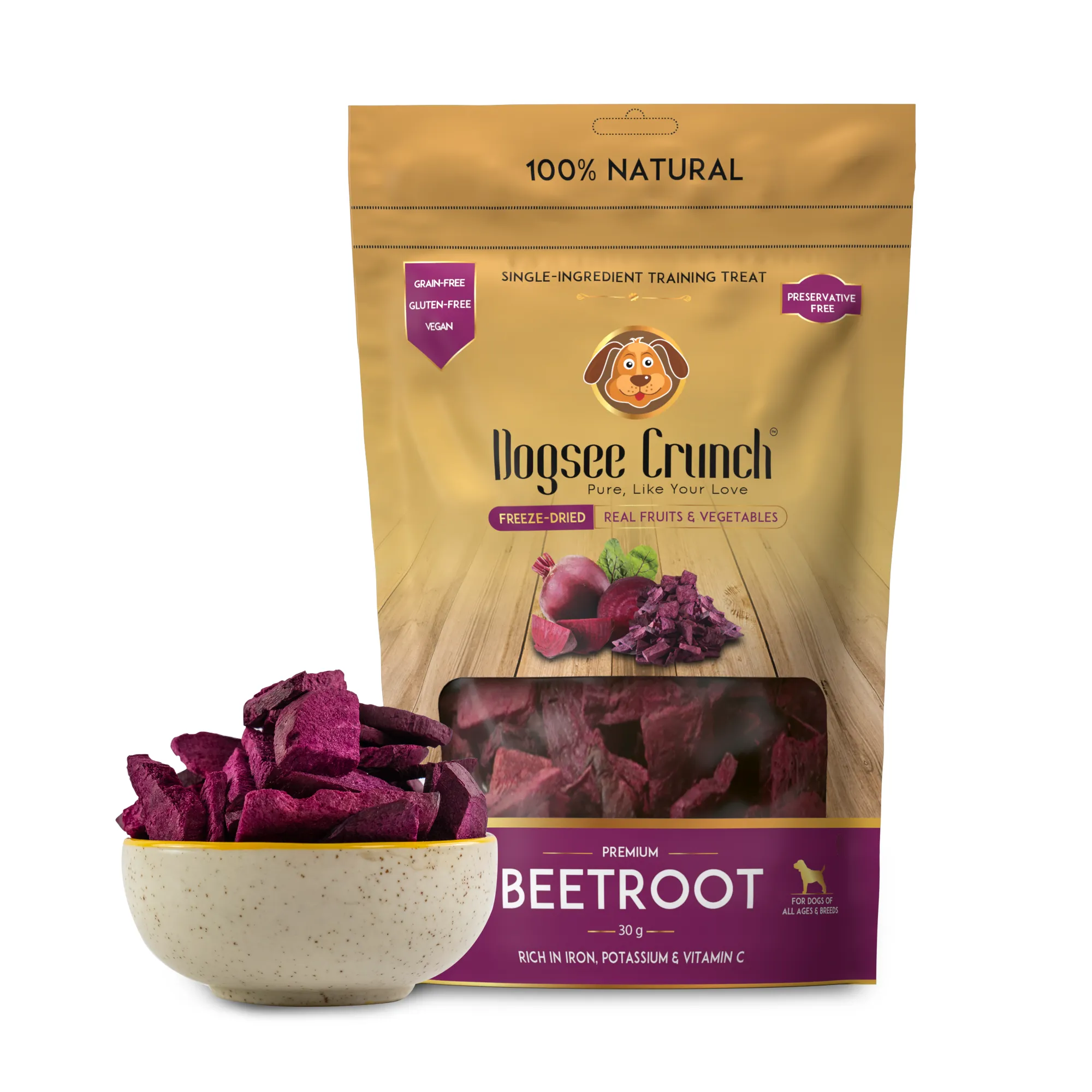 Freeze-Dried Beet Dog Treats