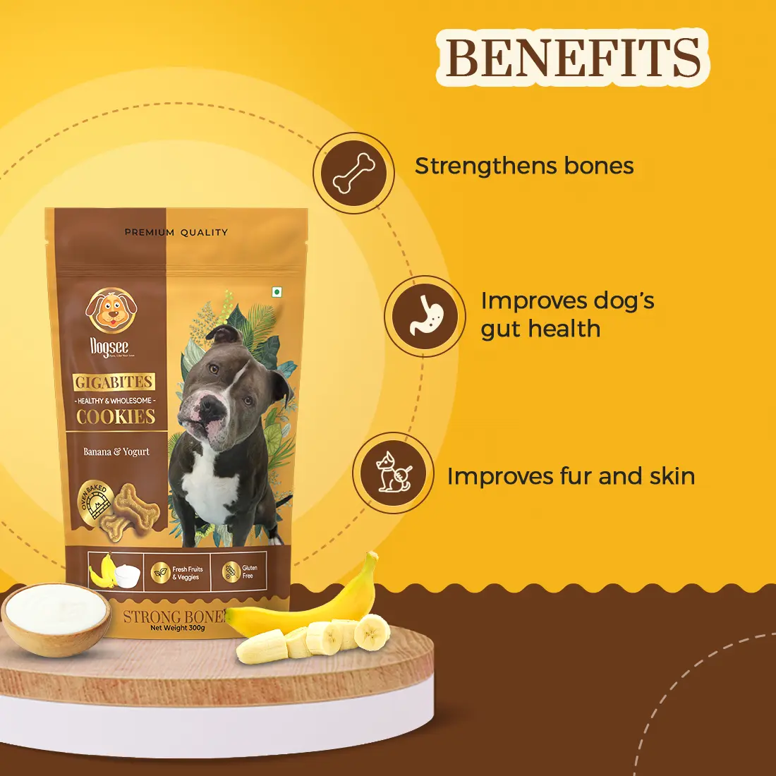 Benefits - Banana Yogurt Cookies for Dogs