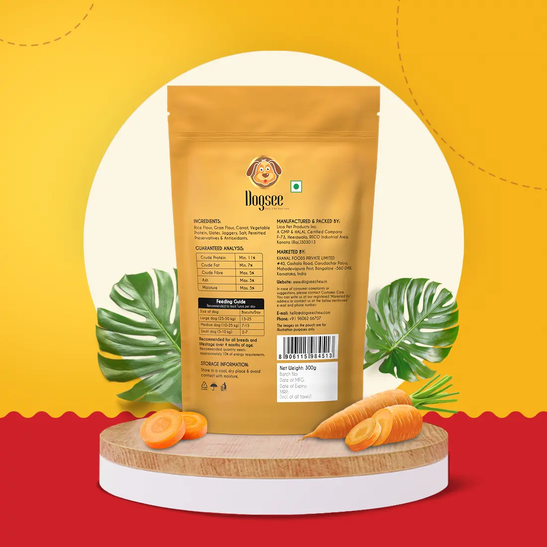 Product Specification - Carrot Cookies for Dogs