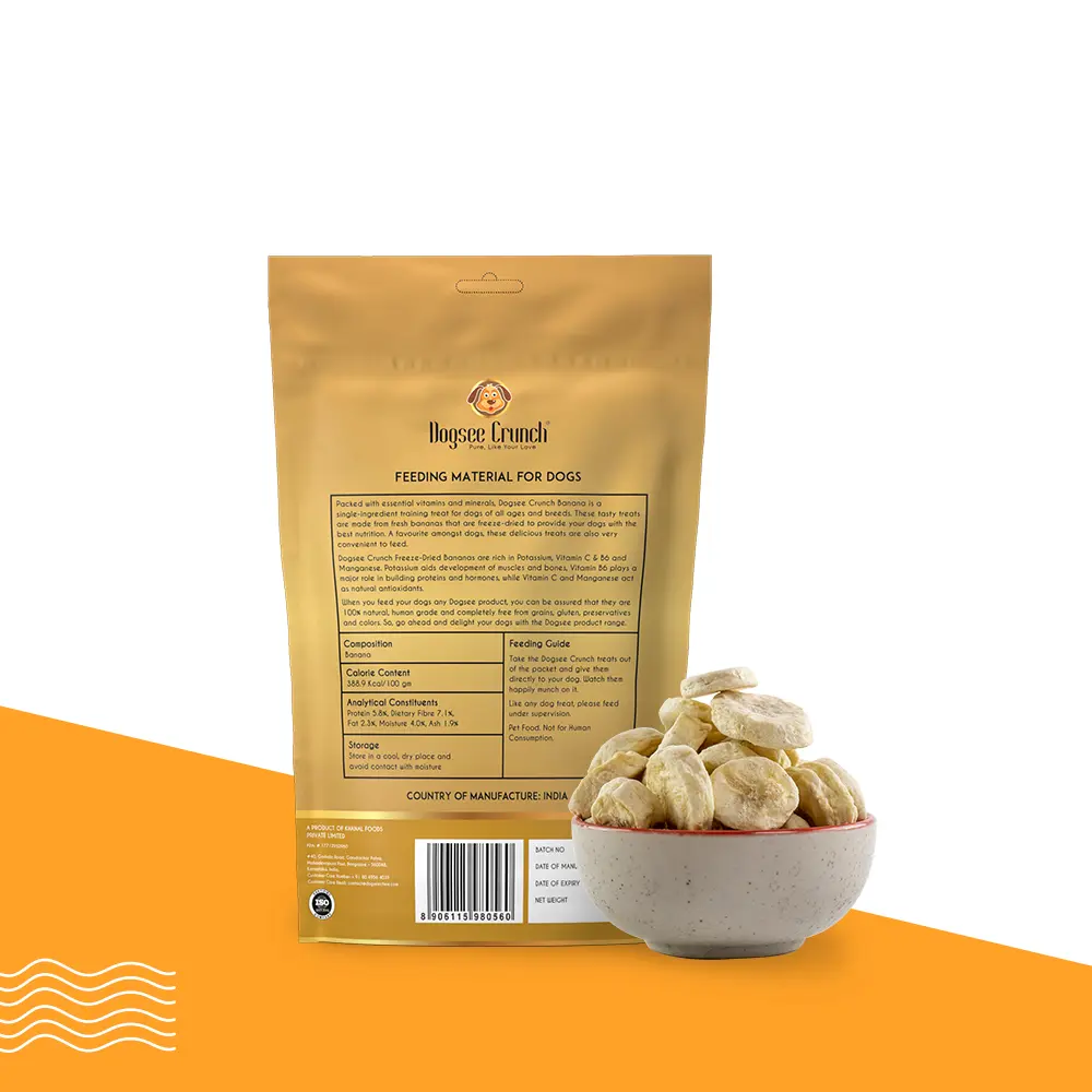 Product Specification - Freeze-Dried Banana Dog Treats