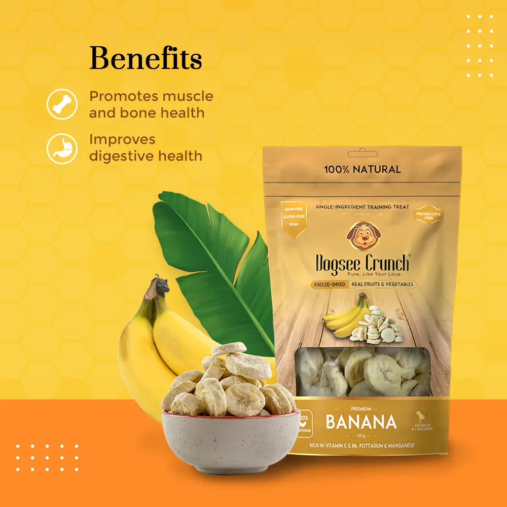 Benefits - Freeze-Dried Banana Dog Treats