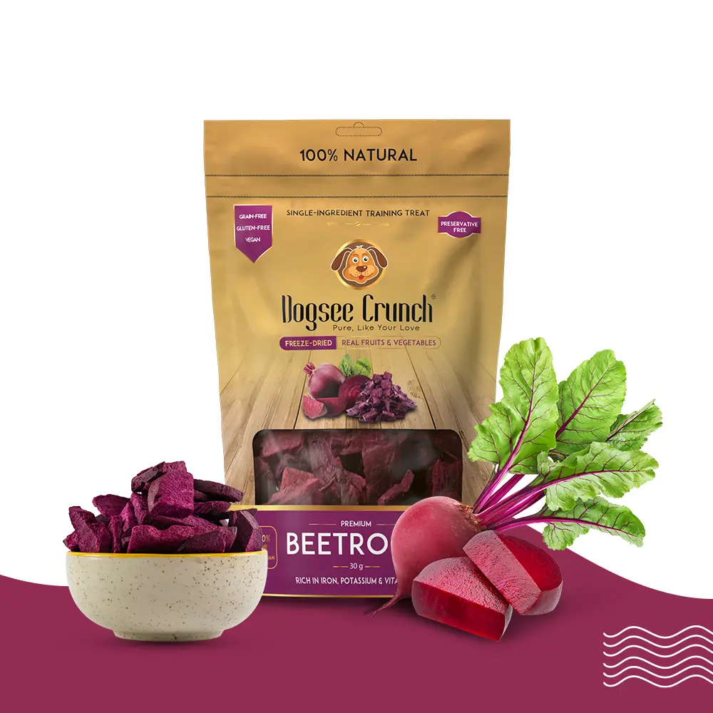 Freeze-Dried Beetroot Dog Treats