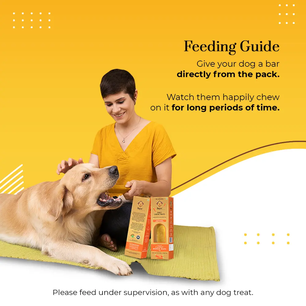 Feeding Guide - Long-lasting Singles Carrot Dental Chew for Medium Dogs