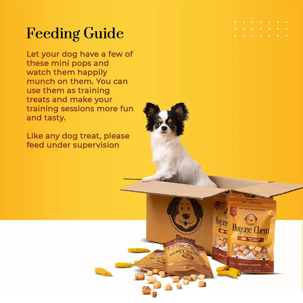 Feeding Guide - Turmeric Mini Bite Sized Dog Training Treats
