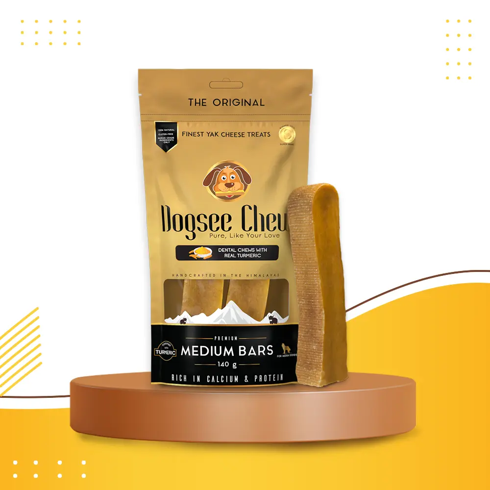 Long Lasting Turmeric Dental Chews for Medium Dogs