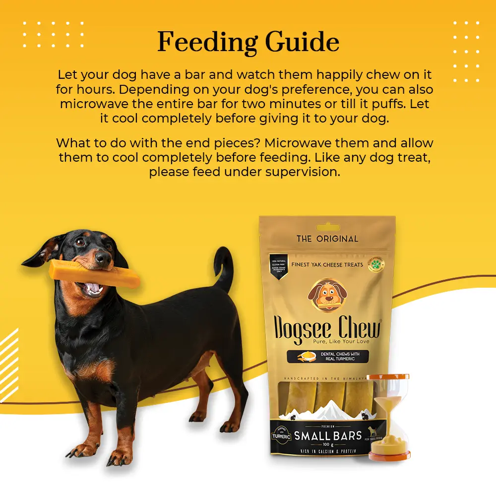 Feeding Guide - Turmeric Long Lasting Dental Chews for Small Dogs