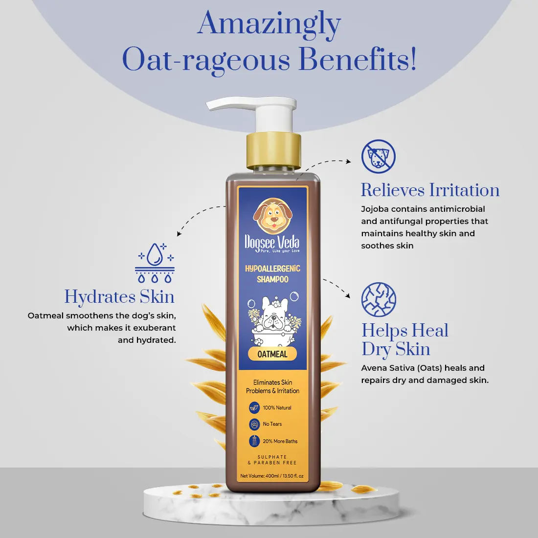 Benefits - Oatmeal Hypoallergenic Dog Shampoo