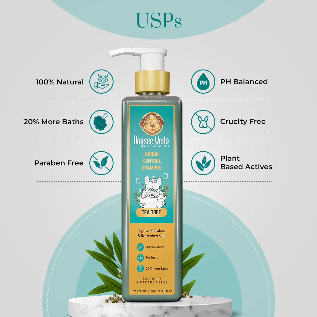 USPs - Tea Tree Odour Control Dog Shampoo