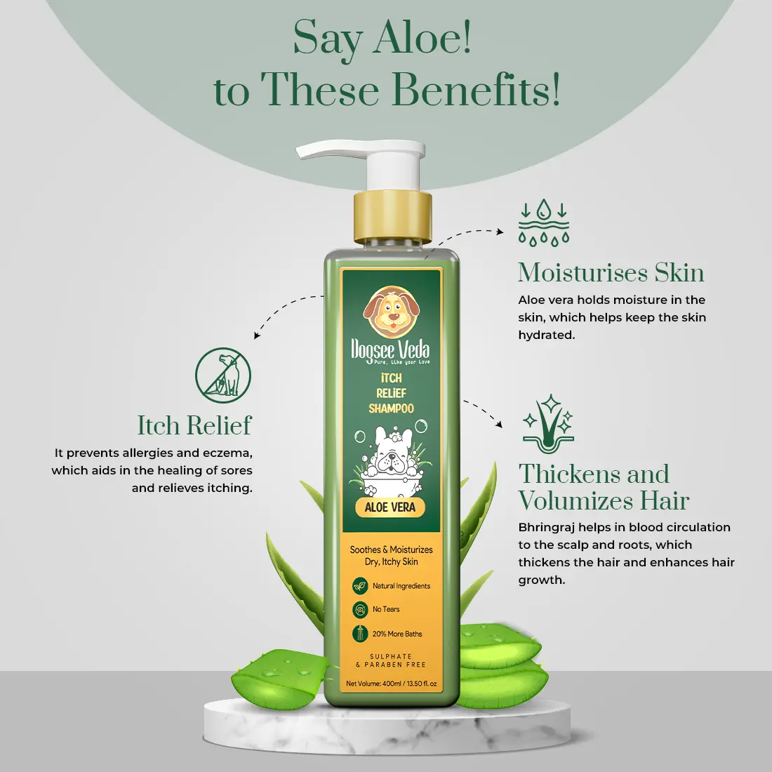 Benefits - Aloe Vera Itch Relief Dog Shampoo