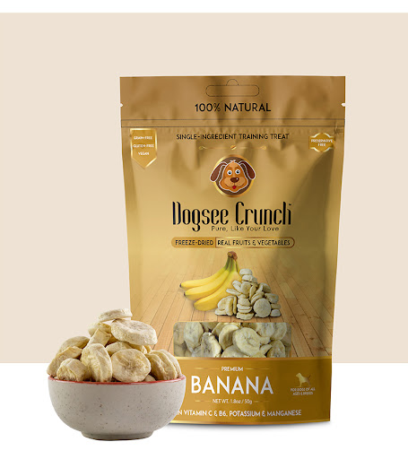 Dogsee Crunch Banana: Freeze-Dried Banana Dog Treats