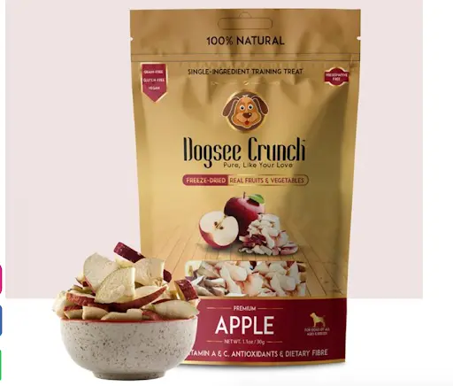 Freeze-Dried Apple Dog Treats