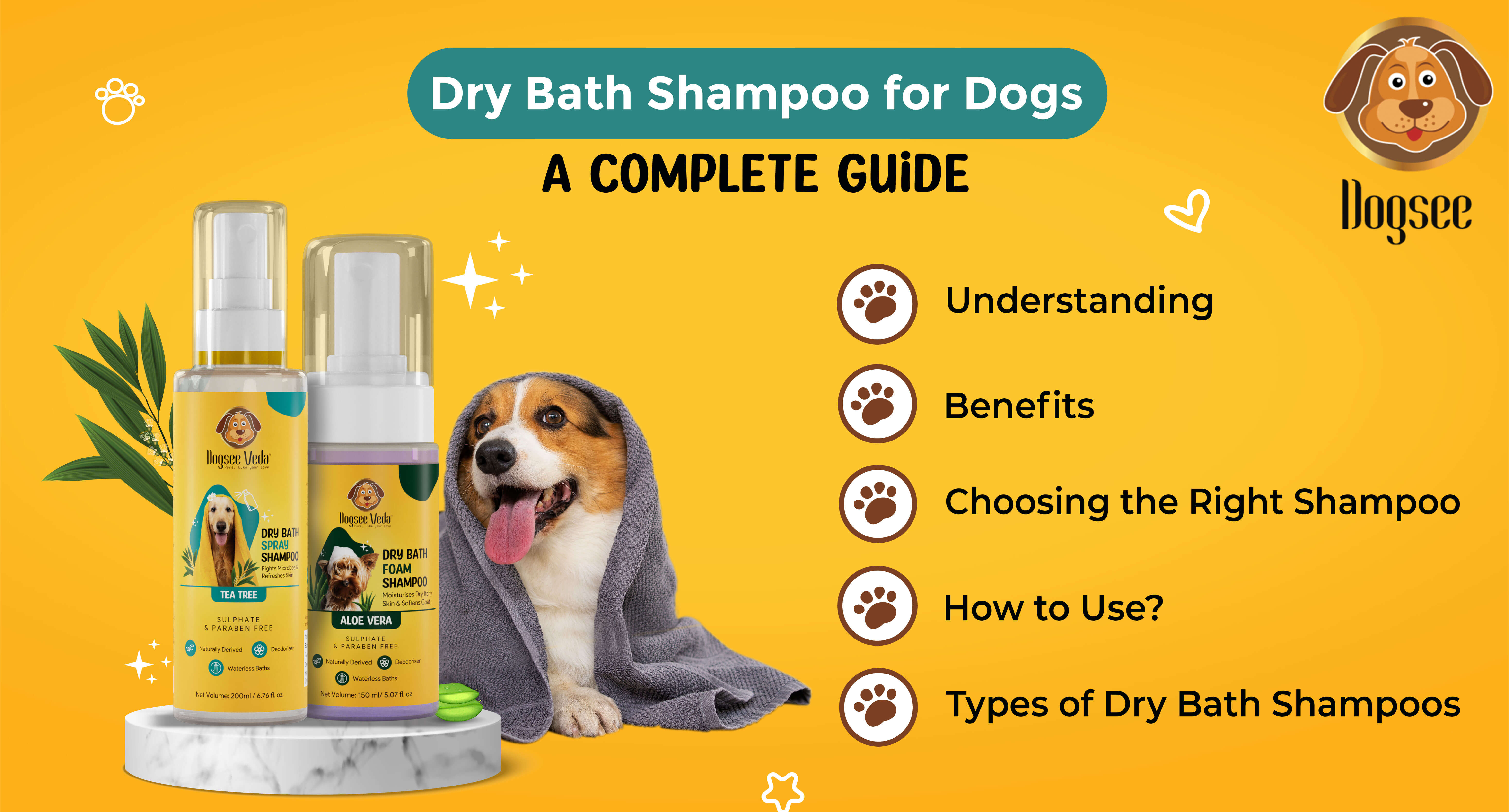 Dry Bath Shampoo for Dogs