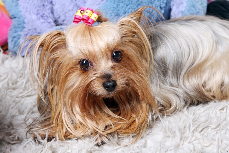 beautiful cute york terrier dog